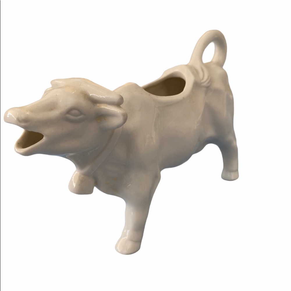 Vintage White Bull Creamer